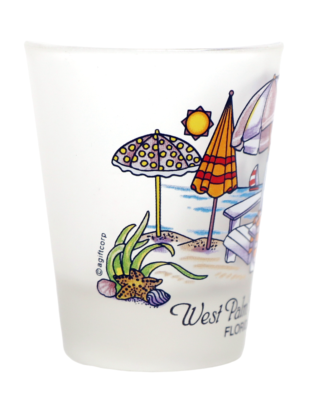 West Palm Beach Florida Beach Chair Shot Glass