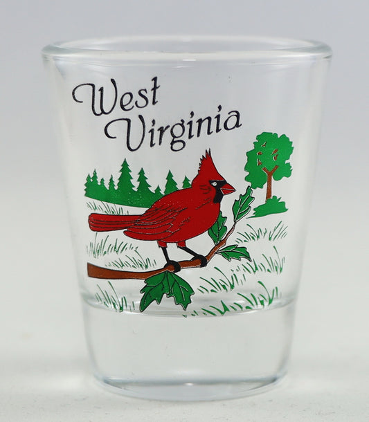 West Virginia Cardinal Scene Shot Glass