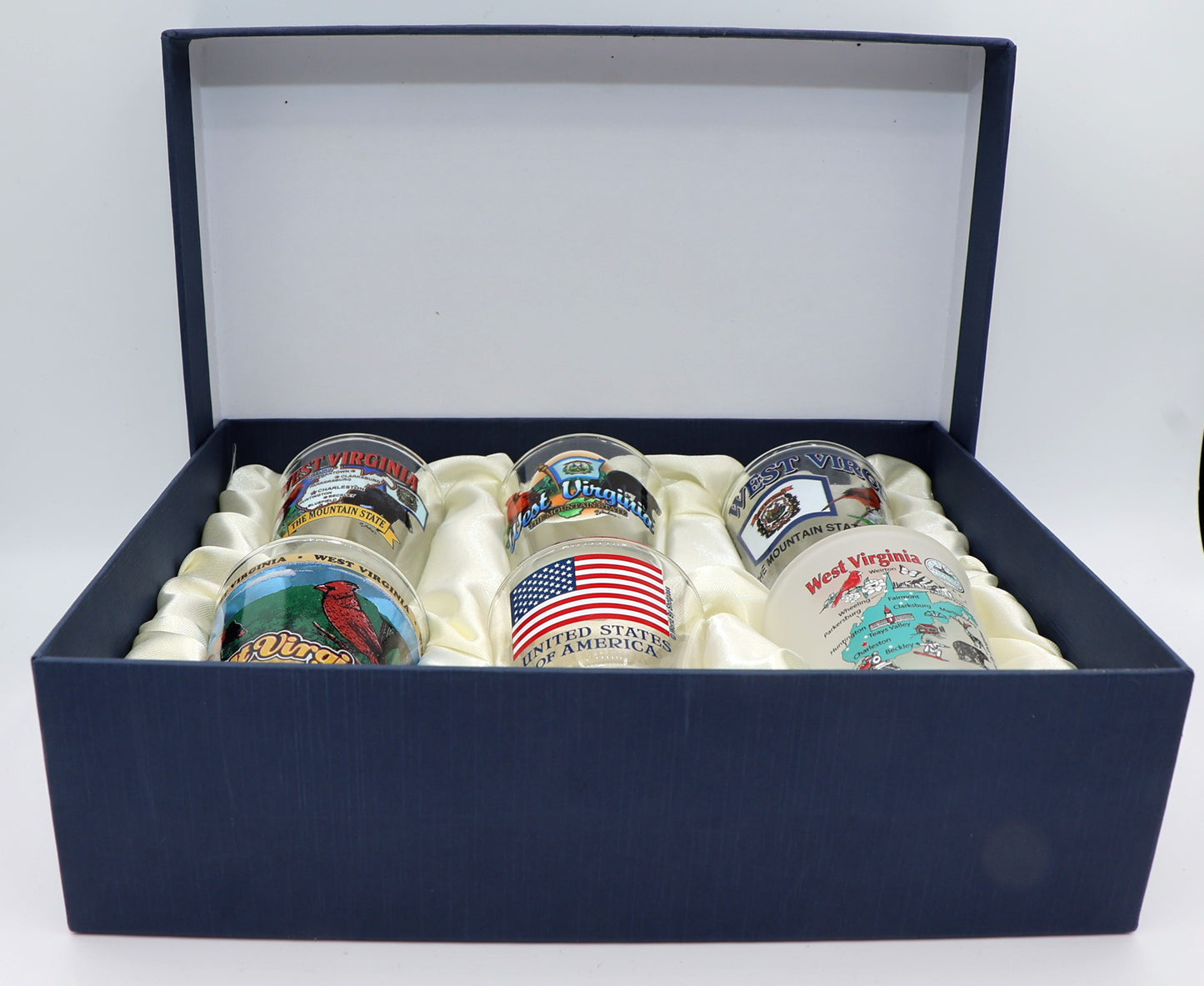 West Virginia United States USA Souvenir Boxed Shot Glass Set (Set of 6)