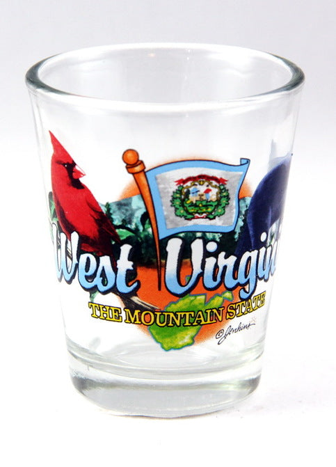 West Virginia Mountain State Elements Shot Glass