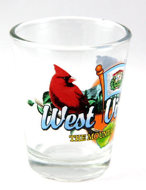 West Virginia Mountain State Elements Shot Glass