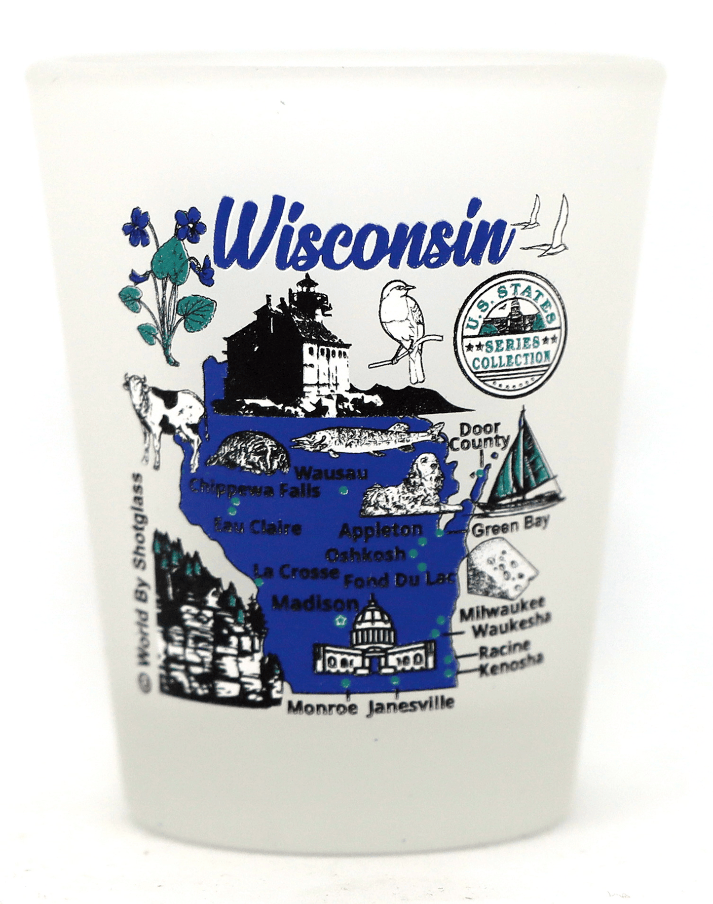 Wisconsin United States USA Souvenir Boxed Shot Glass Set (Set of 6)
