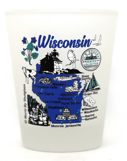 Wisconsin United States USA Souvenir Boxed Shot Glass Set (Set of 6)