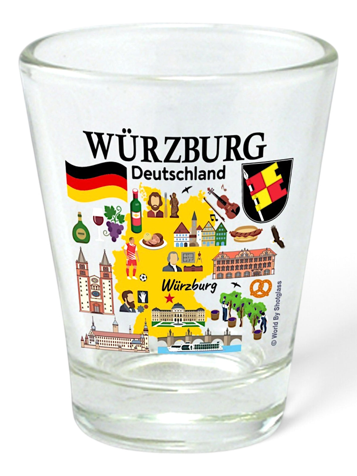 Wurzburg (Würzburg) Germany Great German Cities Collection Shot Glass