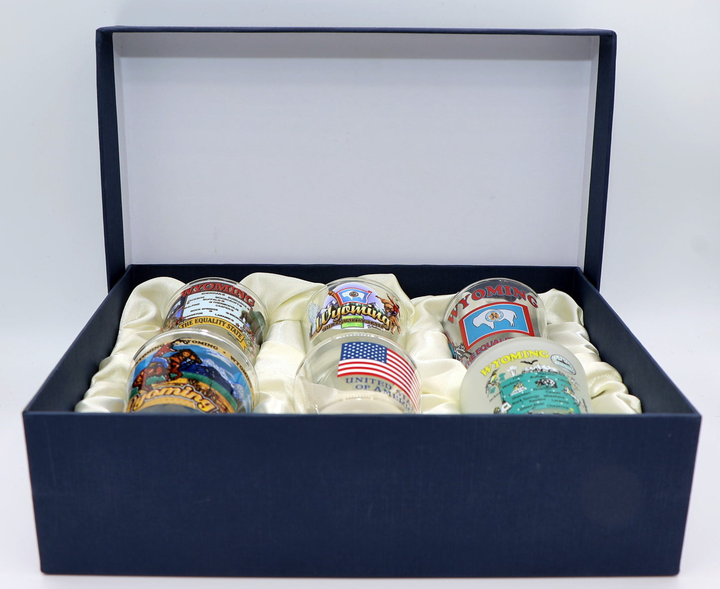 Wyoming United States USA Souvenir Boxed Shot Glass Set (Set of 6)