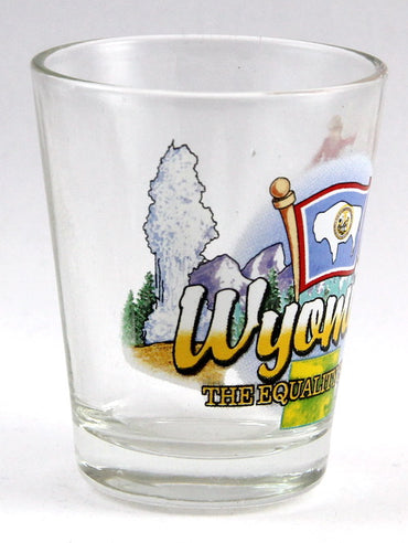 Wyoming Equality State Elements Shot Glass
