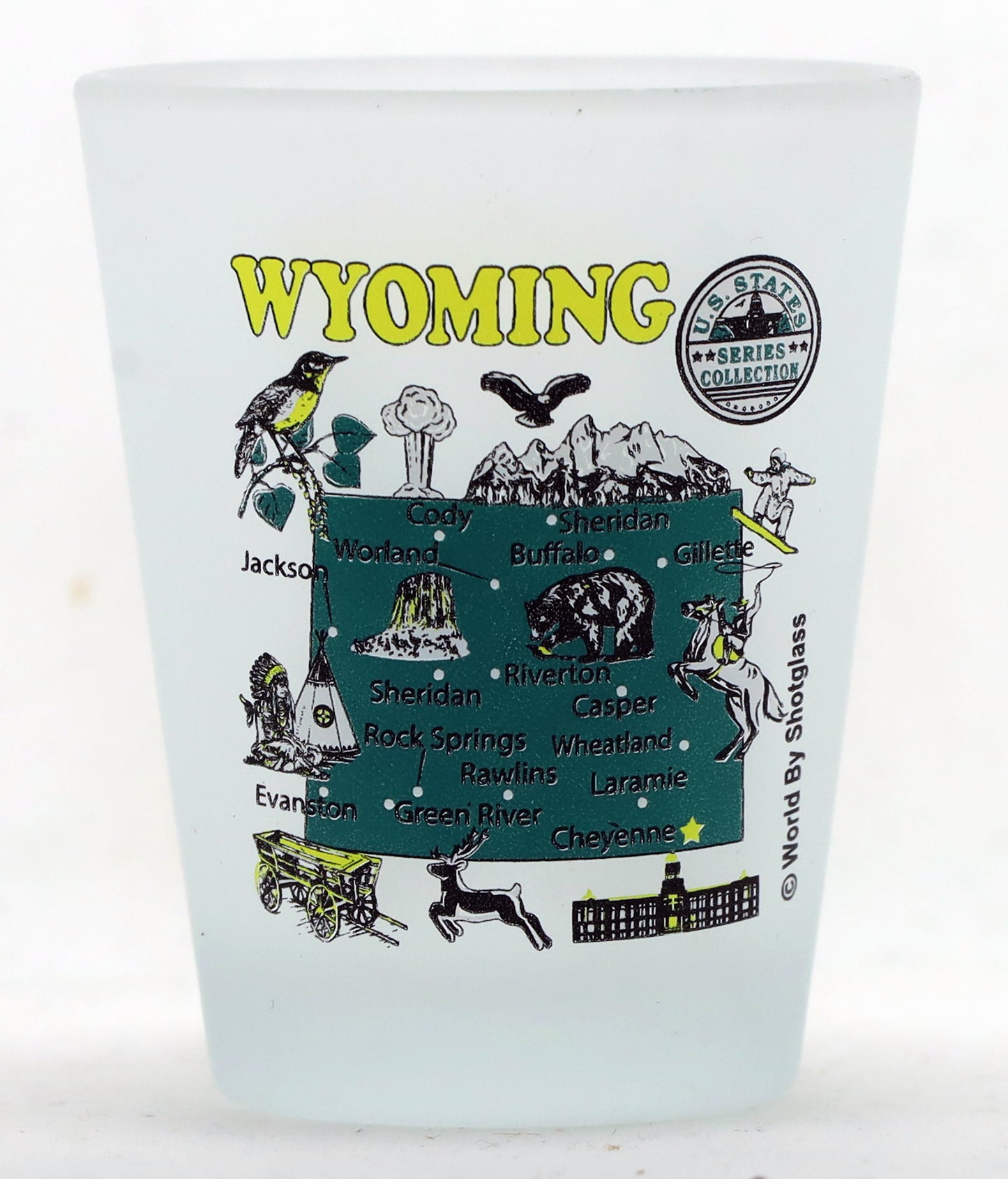 Wyoming US States Series Collection Shot Glass