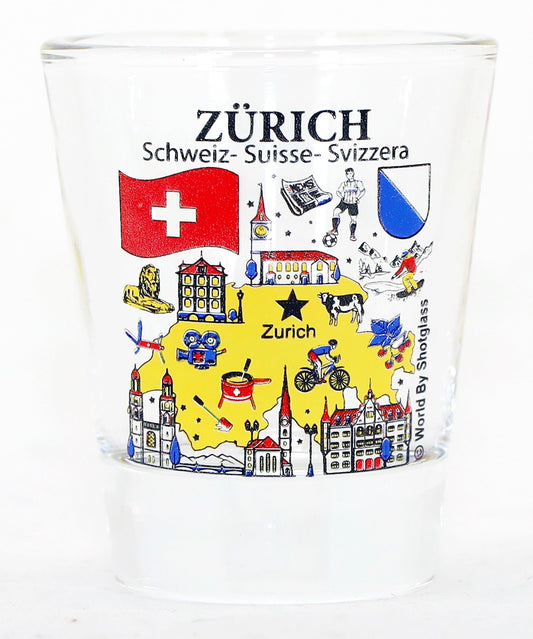 Zurich Switzerland Great Swiss Cities Collection Shot Glass