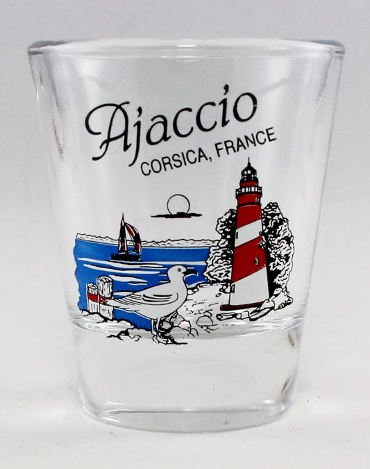 Ajaccio Corsica France Lighthouse Scene Shot Glass