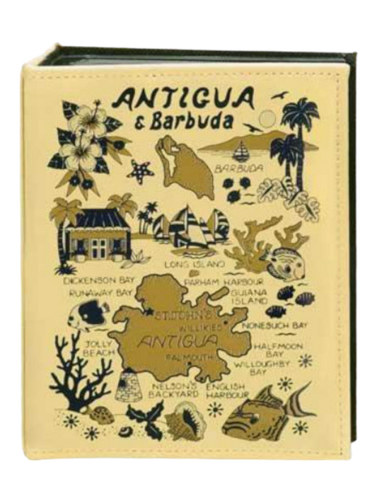 Antigua & Barbuda Map Embossed Photo Album 100 Photos / 4x6
