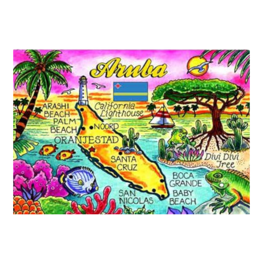 Aruba Map Collectible Souvenir Playing Cards