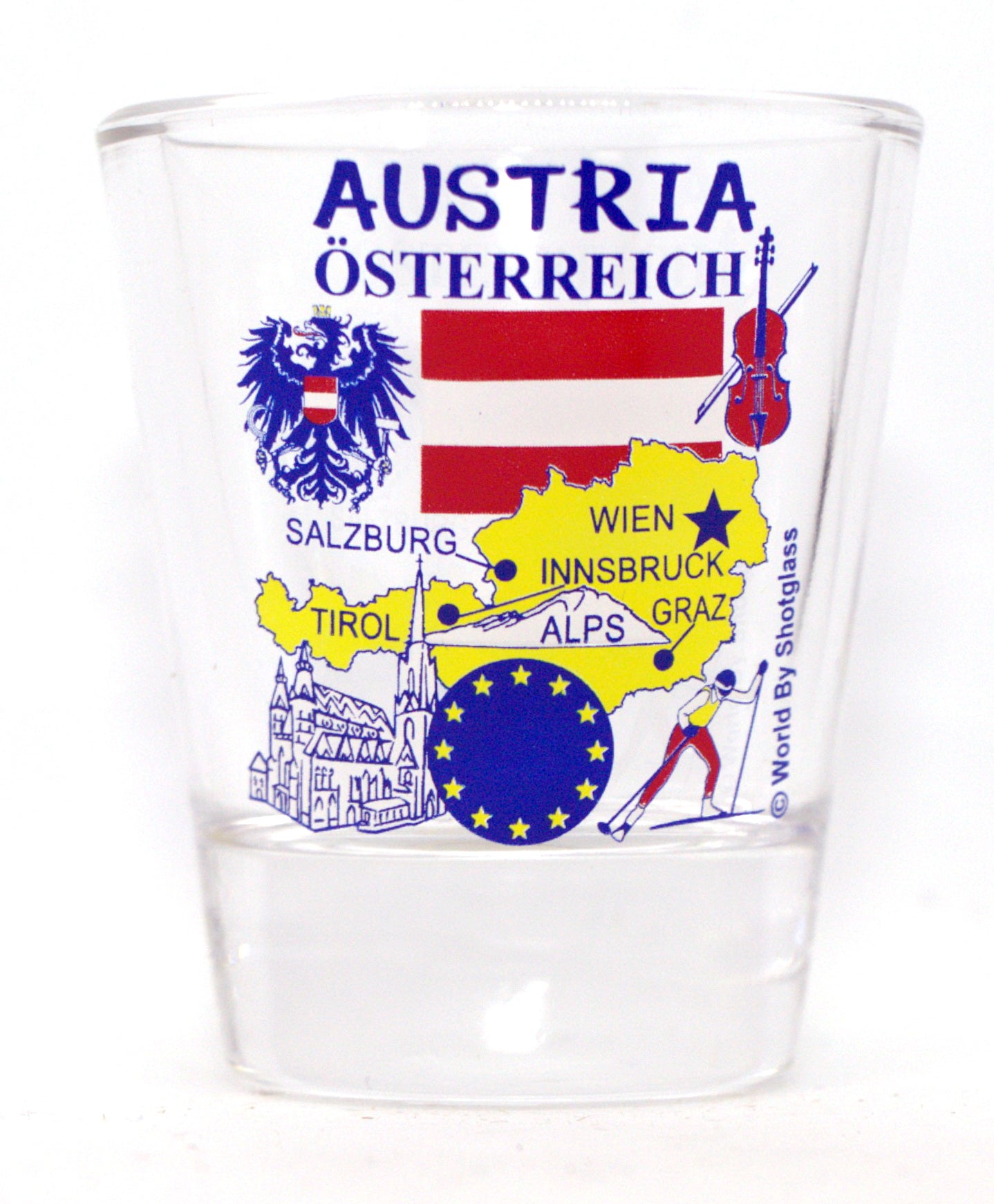 Austria Souvenir Boxed Shot Glass Set (Set of 2)