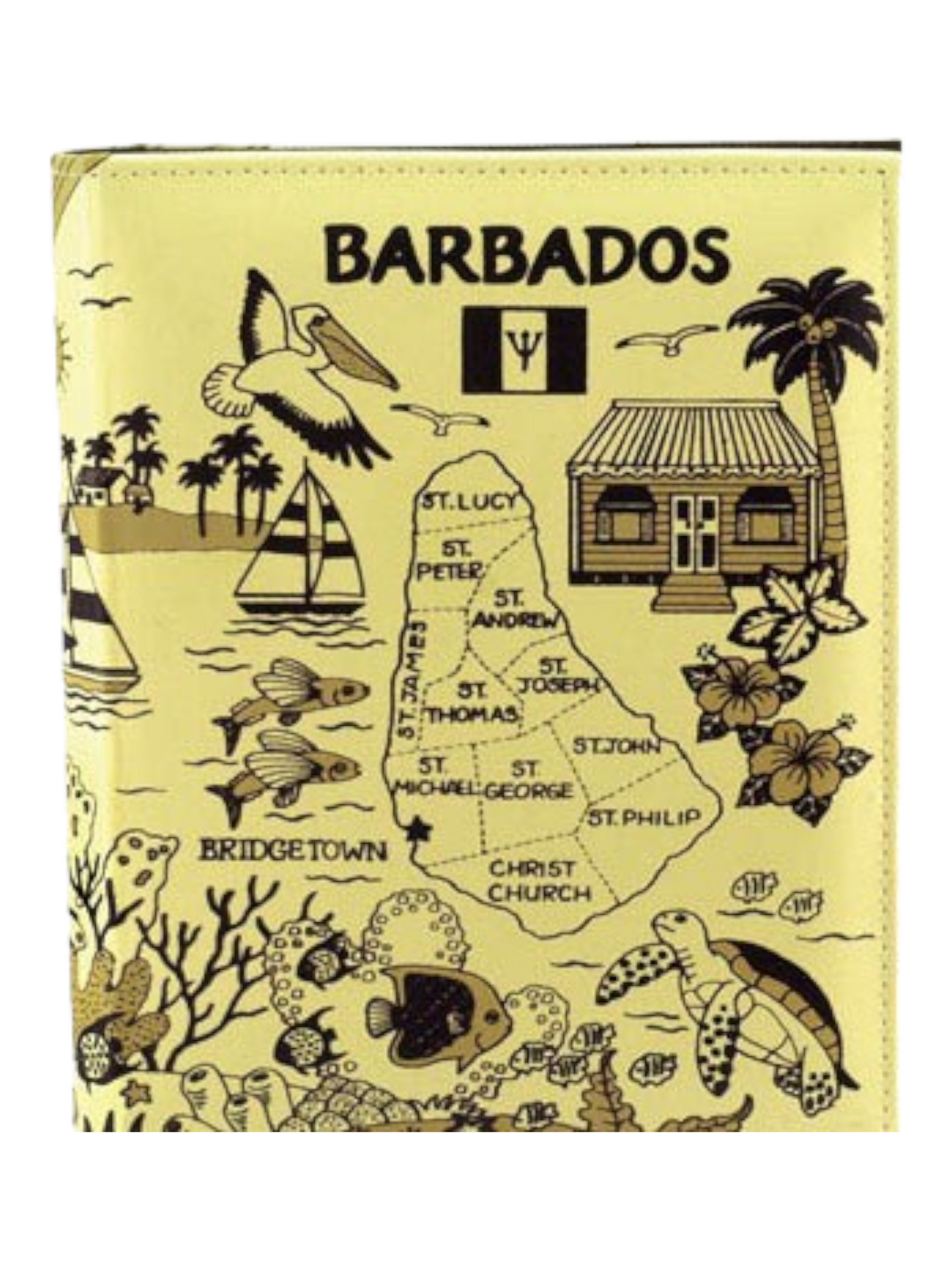 Barbados Map Embossed Photo Album 200 Photos / 4x6