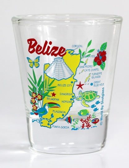 Belize Central America Boxed Shot Glass Set (Set of 2)