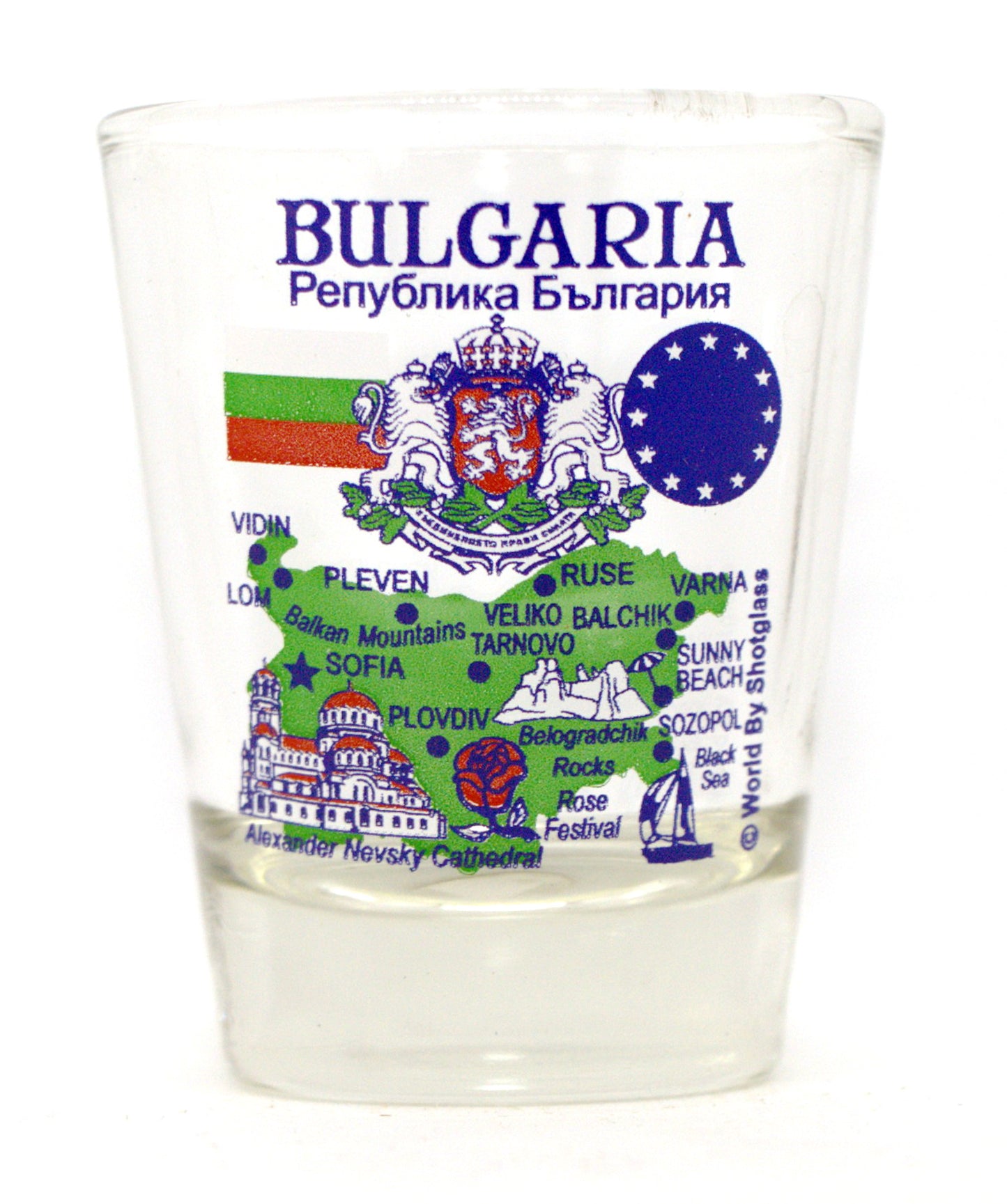 Bulgaria EU Series Landmarks and Icons Shot Glass