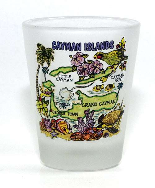 Cayman Islands Jumping Dolphins Boxed Shot Glass Set (Set of 2)