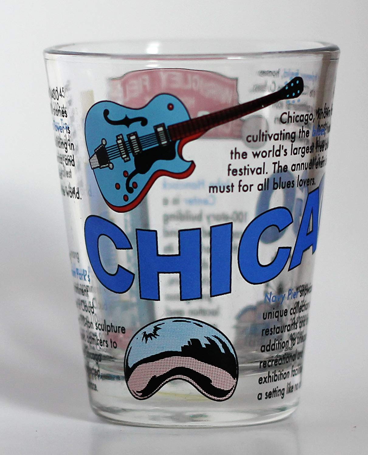 Chicago Illinois Attractions Collage Shot Glass ctm