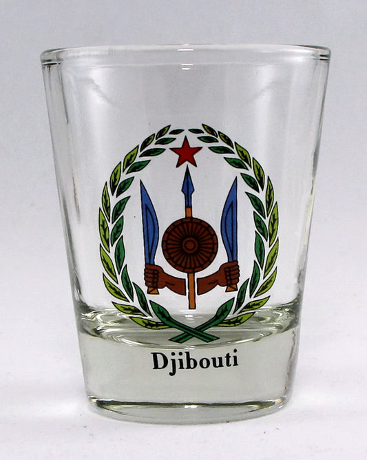 Djibouti Coat Of Arms Shot Glass