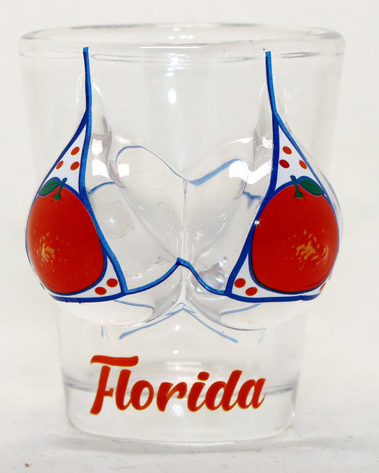 Florida Oranges Bikini Bust 3D Shot Glass