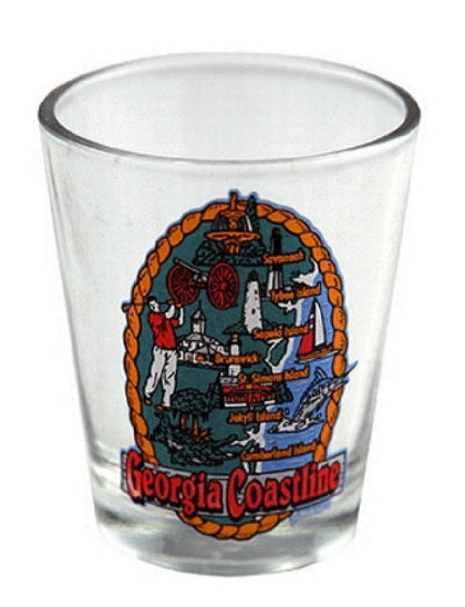 Georgia Coastline Shot Glass