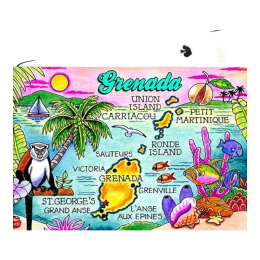 Grenada Map Collectible Souvenir Playing Cards