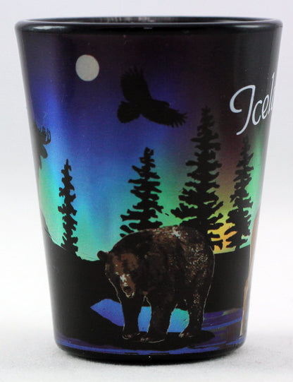 Iceland Northern Lights Deer Shot Glass
