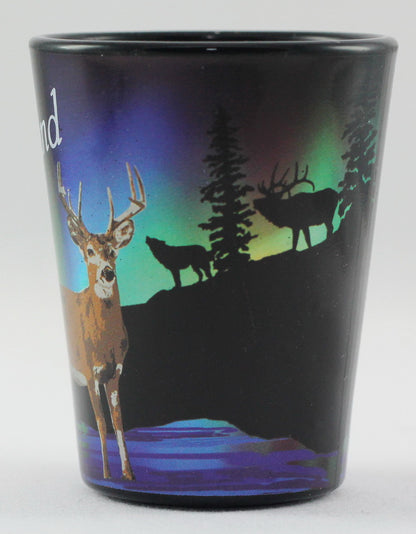 Iceland Northern Lights Deer Shot Glass