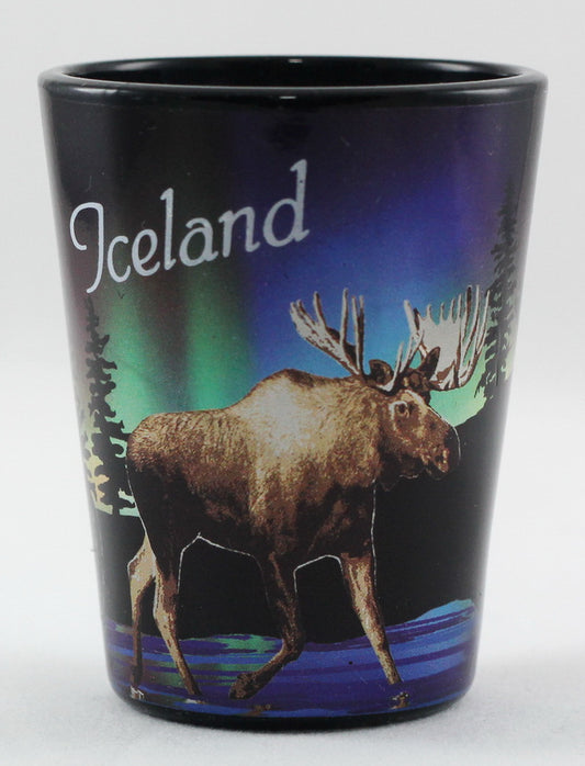 Iceland Northern Lights Moose Shot Glass