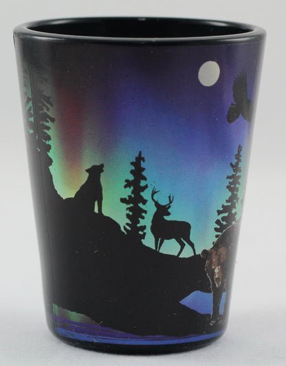Iceland Northern Lights Moose Shot Glass