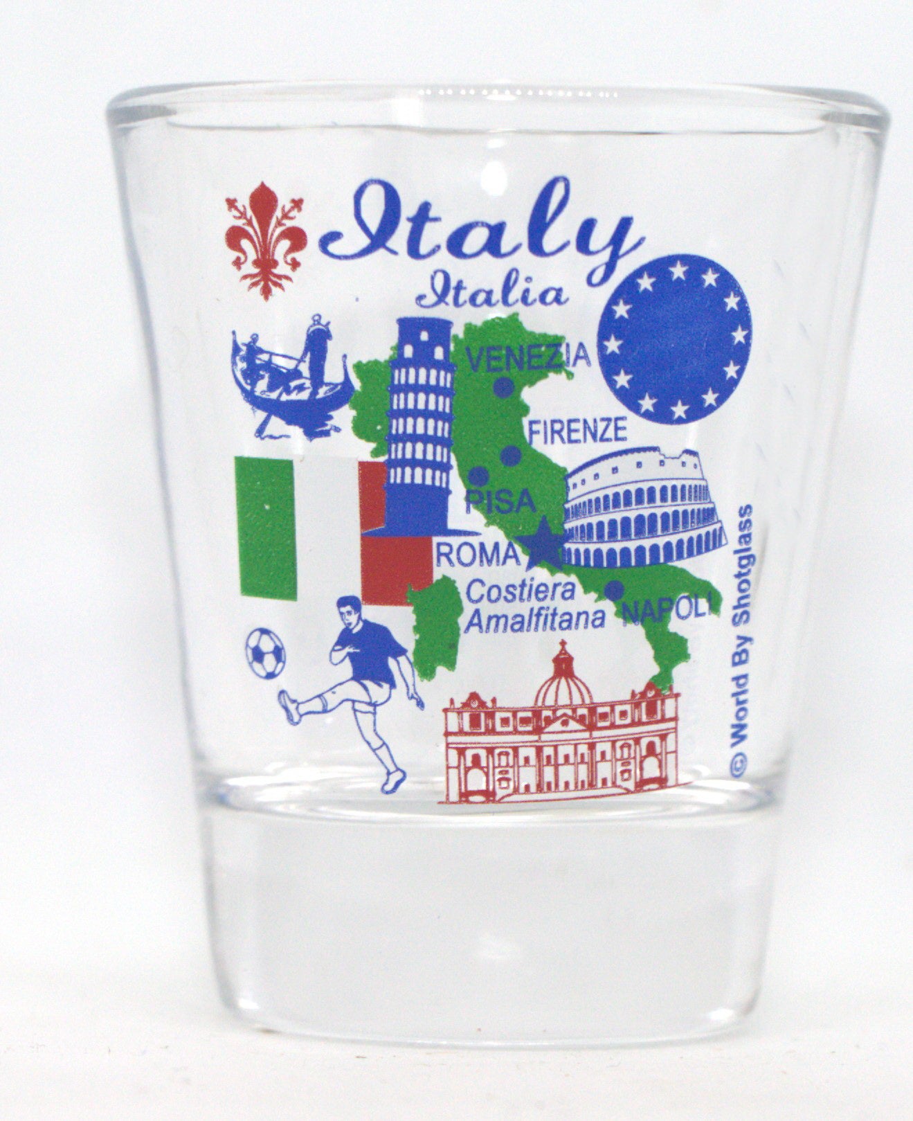 Italy EU Series Landmarks and Icons Collage Shot Glass