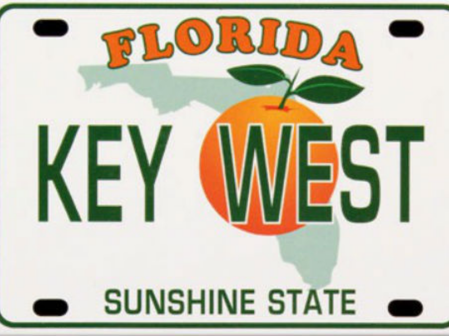 Key West Florida License Plate Fridge Collector's Souvenir Magnet 2.5" X 3.5"