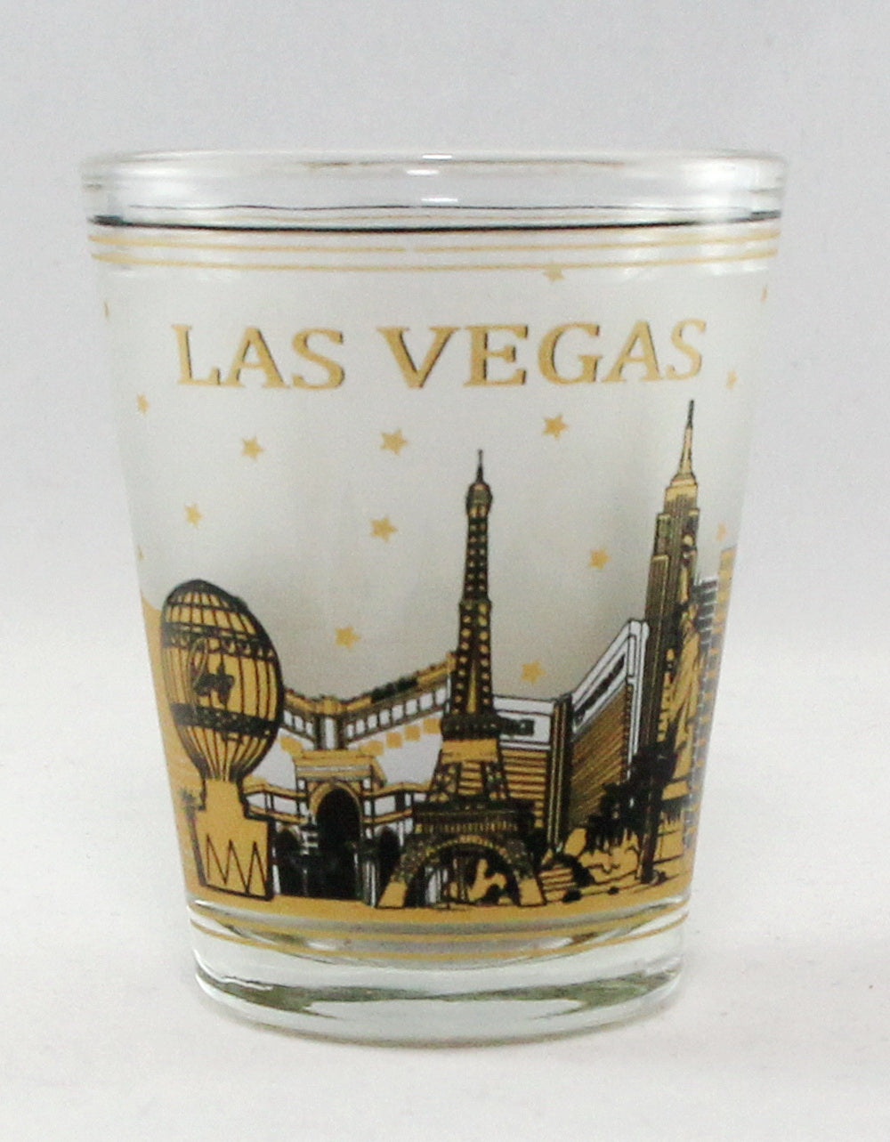 Las Vegas Nevada Black & Gold Skyline Shot Glass