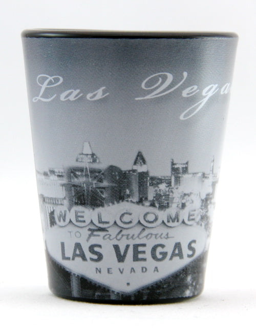 Las Vegas Nevada Black B & W Shot Glass