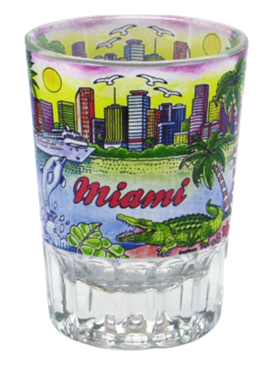 Miami Florida Double Shot Glass