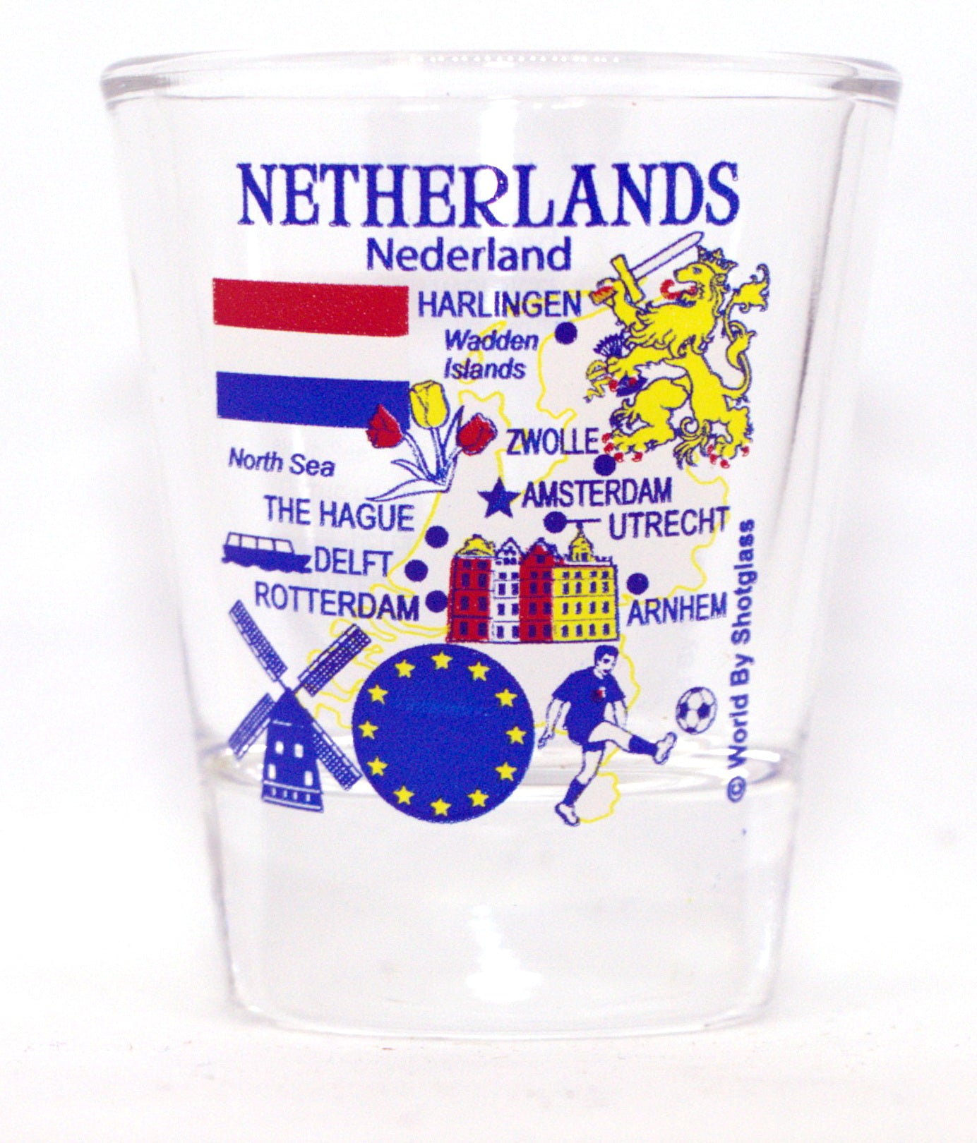 Netherlands EU Series Landmarks and Icons Collage Shot Glass