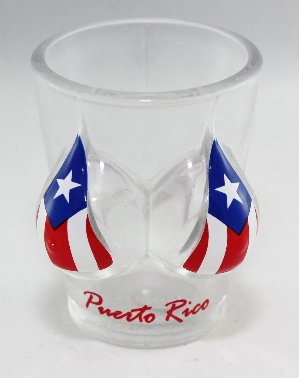 Puerto Rico Flag Bikini Bust 3D Shot Glass