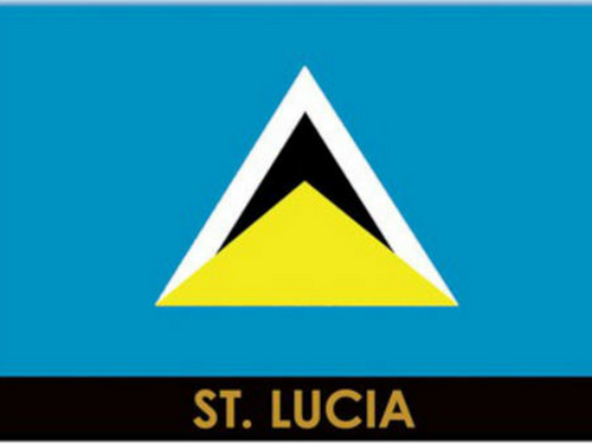 St. Lucia Flag Caribbean Fridge Collector's Souvenir Magnet 2.5 inches X 3.5 inches