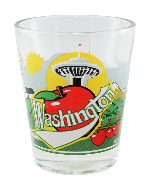 Washington State 3 View Shot Glass