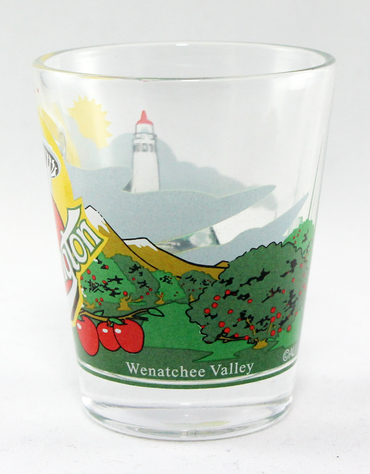 Washington State 3 View Shot Glass